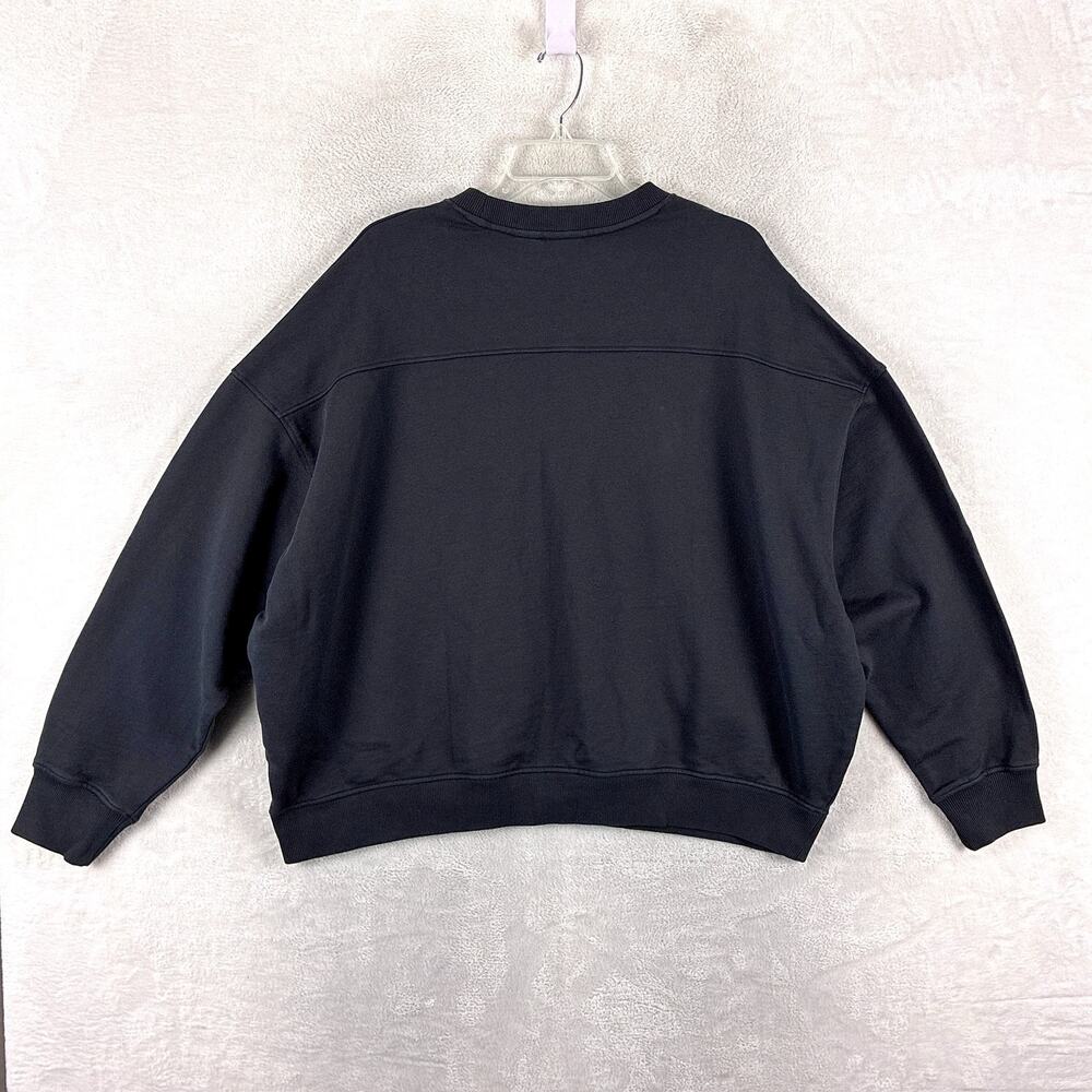 Levis Sweatshirt Womens XL Black Garment Dyed Relaxed Oversized Classic Preppy - Picture 2 of 9